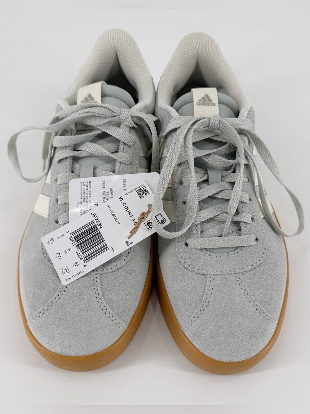 NEW Adidas VI Court 3.0 Sneaker Women's Grey Blue US 9.5 - Picture 2 of 9